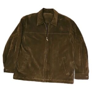 Roundtree & Yorke 2XLT Brown SUEDE Jacket Men's Tall Insulated Lambskin Leather